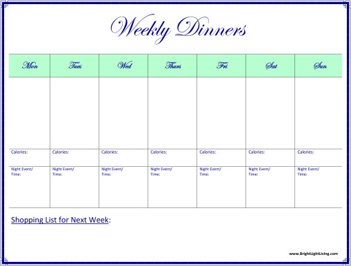 Weekly Dinners Landscape